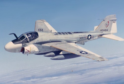 Grumman KA 6D Intruder of VA 34 in flight, in 1988