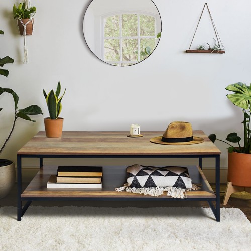 FACTO COFFEE TABLE 2 LEVELS DARK WOOD 0500400012250 1