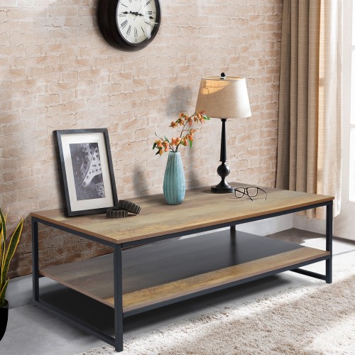 FACTO COFFEE TABLE 2 LEVELS DARK WOOD 0500400012250 2