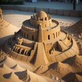 00007-639716000-a-sandsculpturecd-sand-fort-building-model-solo_1.2-standing-in-sandbeach--no-humans-high-quality-masterpiece-reali