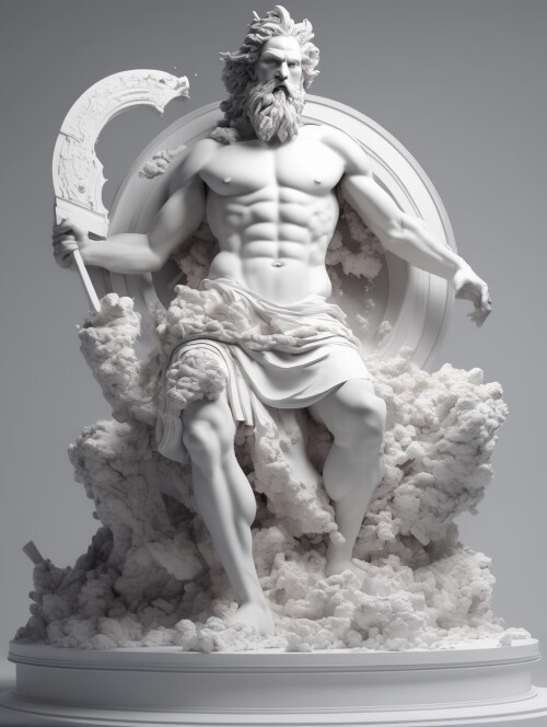 01569 3563597561 lora Daniel Arsham Style 1 Daniel Arsham Style The sculpture of Zeus in battle,ever
