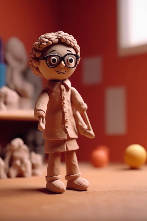 00038 2111566206 lora Stop Motion Animation 1 Stop Motion Animation Photo of a Teacher doll made of 