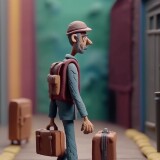 00049-1920086786-_lora_Stop-Motion-Animation_1_Stop-Motion-Animation---plasticine-a-sad-man-walks-down-the-street-to-work-with-a-suitcase-in-his
