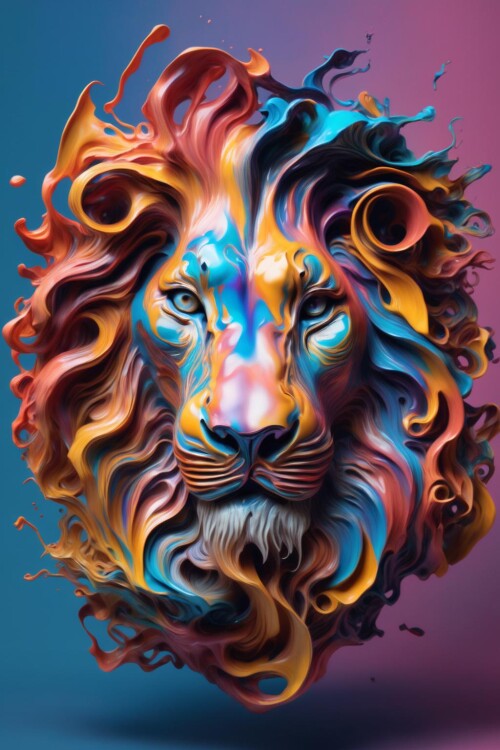 00129-2357974568-_lora_Surreal-Harmony_1_Surreal-Harmony---a-sculpture-of-a-lions-head-emerging-from-a-chaotic-swirl-of-colors.jpg