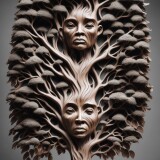 00134-1994613659-_lora_Surreal-Harmony_1_Surreal-Harmony---a-sculpture-of-a-tree-with-human-faces-as-its-leaves