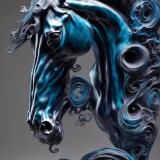 00138-4294133177-_lora_Surreal-Harmony_1_Surreal-Harmony---a-sculpture-of-a-horse-with-its-mane-made-up-of-swirling-galaxies