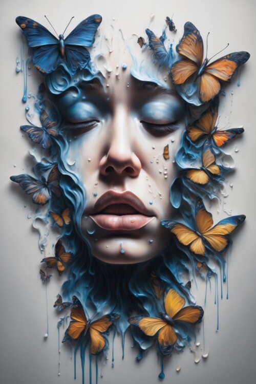 00143-3849046731-_lora_Surreal-Harmony_1_Surreal-Harmony---a-painting-of-a-face-with-tears-transforming-into-butterflies.jpg