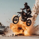 01338-a-moped-going-off-a-ridiculous-trick-jump.-_lora_Explosion-Artstyle---Trigger-is-Explosion-Artstyle_1_-explosion-artstyle