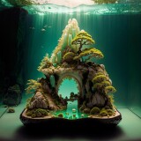 09315-2123175563-photorealisticrealiveminiaturebonsai-in-glass-boxindependent-buildinggrassnatureno-humansunderwater_1.3fantasygoldfi