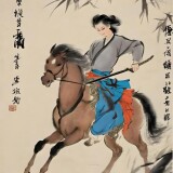 00140-2576824307-liujiyou-chinese-swordman-riding-horse-wind-flying-petals-traditional-media-Bamboo-groves-_lora_liujiyou-000008_0.8_