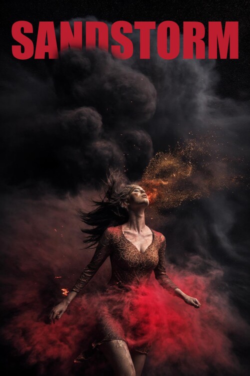 00003 445101550 1girl,engulfed by black powder explosion,upper body,dynamic pose,red dress,floating,